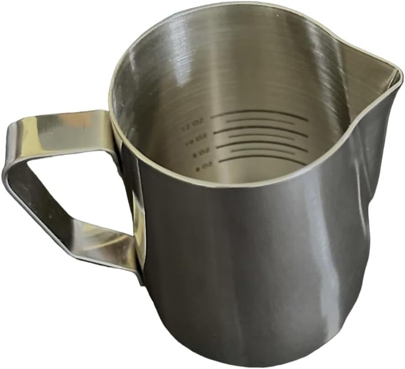Rattleware 20 Oz Stainless Steel Etched Latte Art Pitcher Frother Cup with Drip-Resistant Spout and Graduated Measurements Jug Perfect for Home, Cafes, Restaurants, Trusted By Baristas Worldwide - Image 1